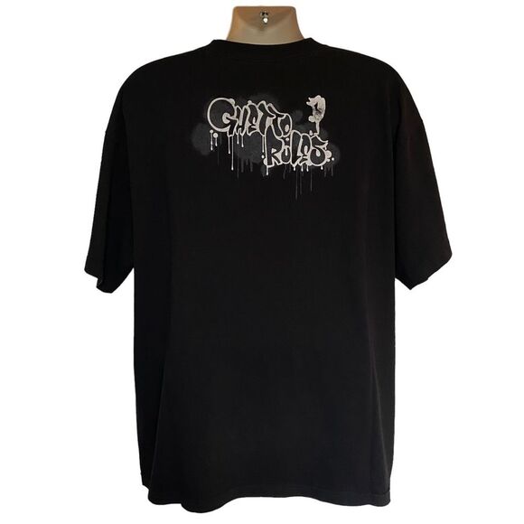 Vintage Ghetto Rules Scarface Tony Montana Al Pacino Tee Black Men’s Sz 2XL - Picture 3 of 9